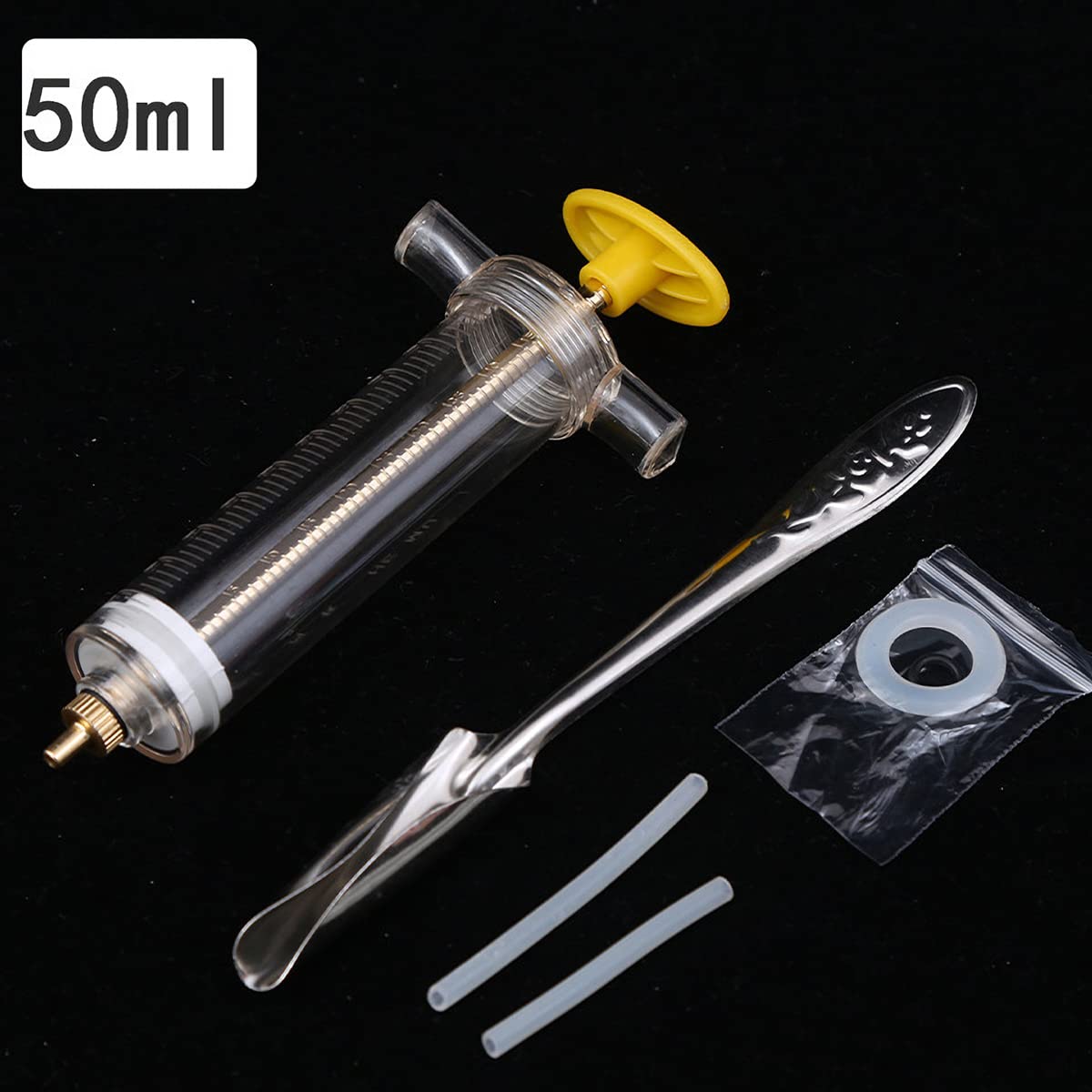 3 Juegos de Jeringuillas de Alimentación para Pájaros, Kit de Jeringa Alimentaria para cría a Mano de Pájaros, Jeringa 10ml, 20 ml, 50ml con 6 Tubos de Cosecha.