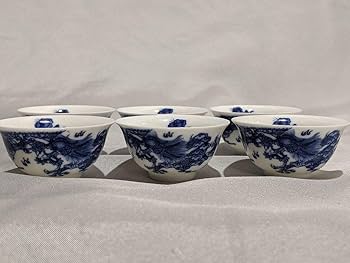 青花人物絵 酒器 煎茶碗 台 徳利 揃 共箱(K-LC849) IwaiLoft 美しい手毬 蓋碗 三才碗 宝瓶 煎茶器 急須 手まり柄