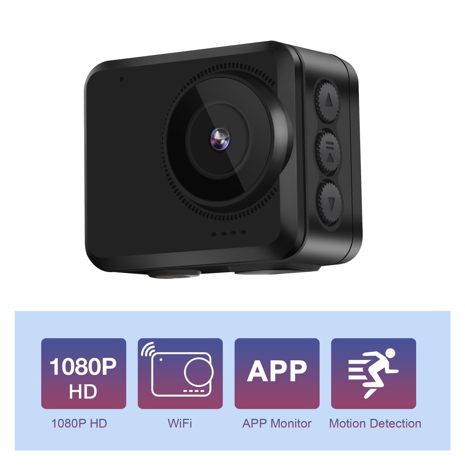 Telecamere D'azione for La Fotografia Casco for Motociclette Registrazione Video Mini Videocamera HD Registrazione in Loop Cam Sportiva Chiarezza Precisa(Built in 8GB)