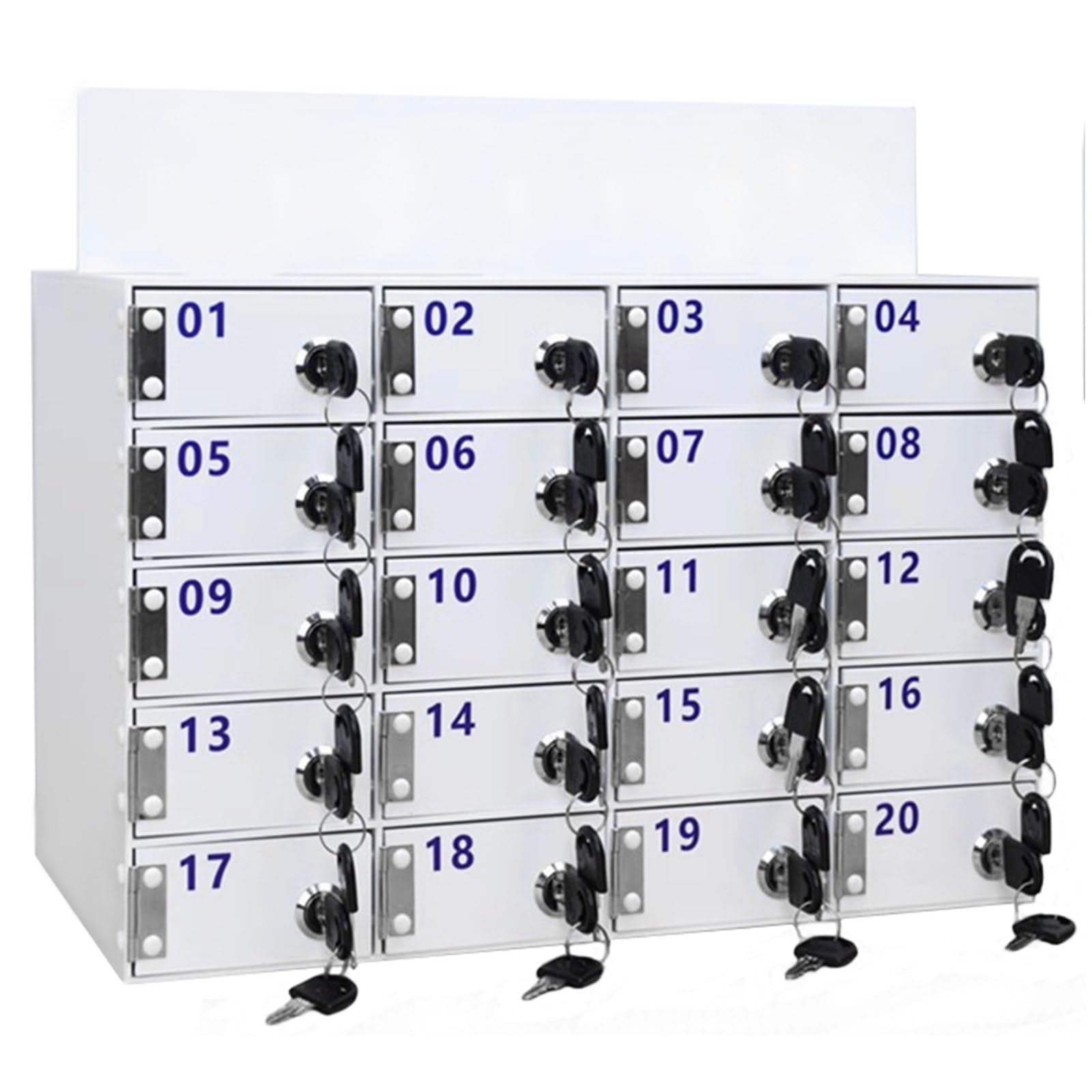Boîte de Casiers pour Téléphone avec Serrures et Clés - Armoire de Rangement Murale en Acrylique, 15 Compartiments