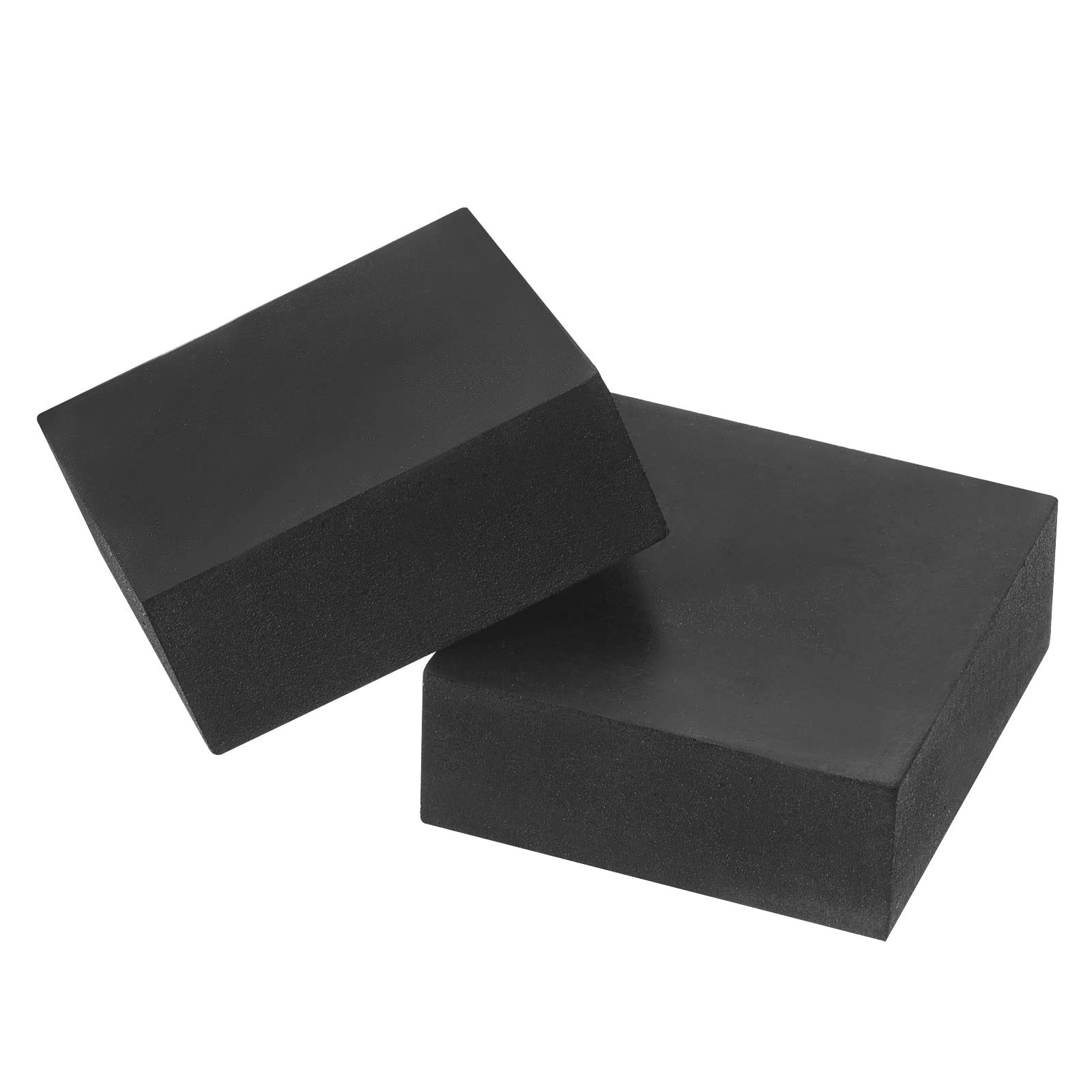 PATIKIL Plant Pot Feet 2x2x0.8 Inch, 4 Pack Invisible Riser Rubber Square for Outdoor Garden Patio Deck Flower Planters, Black