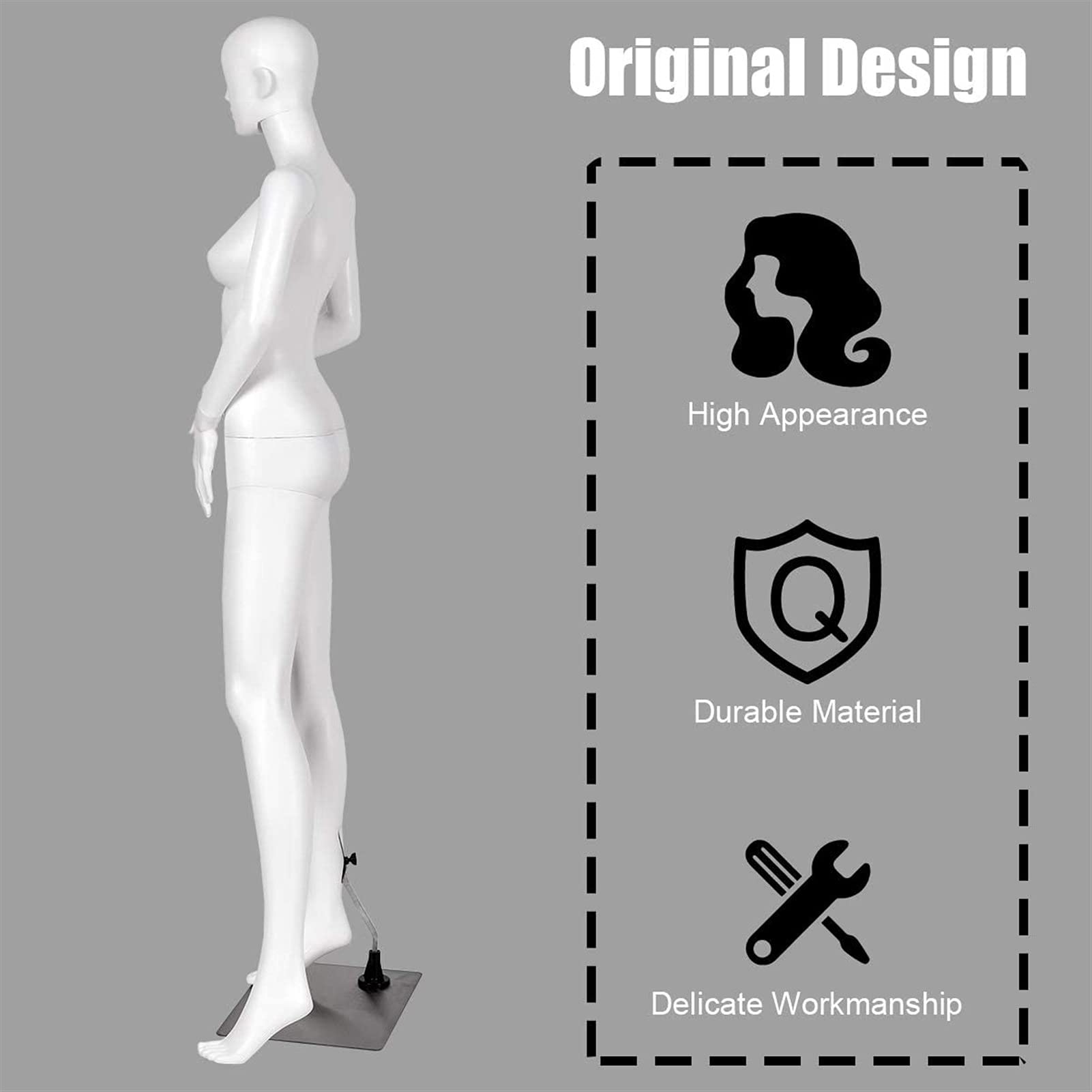 Amazon.co.jp: マネキン ボディ トルソー 全身女性マネキン ガラス