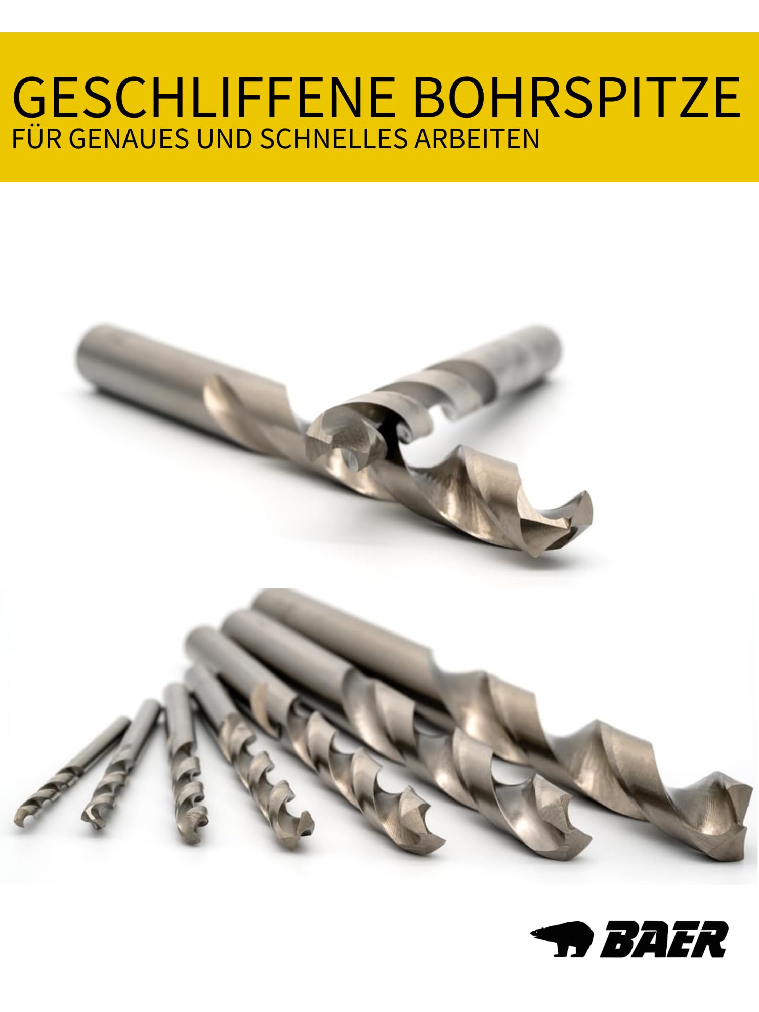 BAER Set maschiatrici HSSG filettatura a macchina M 3-12 metrica taglio filettato
