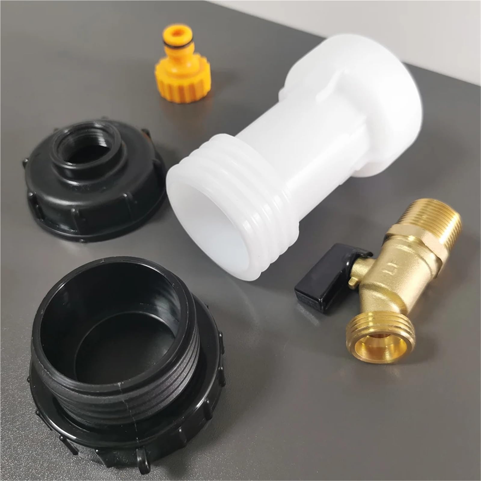 1 zestaw 5 sztuk uniwersalny smoczek IBC S60 * 6 wiadro adapter do kranu zestaw zaworów miedzianych akcesoria do podlewania złącze rury wodnej