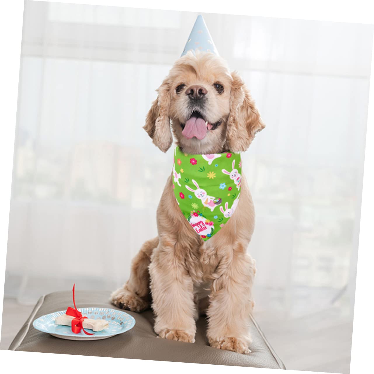 YARNOW 15pièces Bandanas Triangulaires pour Animaux De Compagnie Écharpes De Pâques Respirantes pour Chiens Et De Colorées Et Confortables