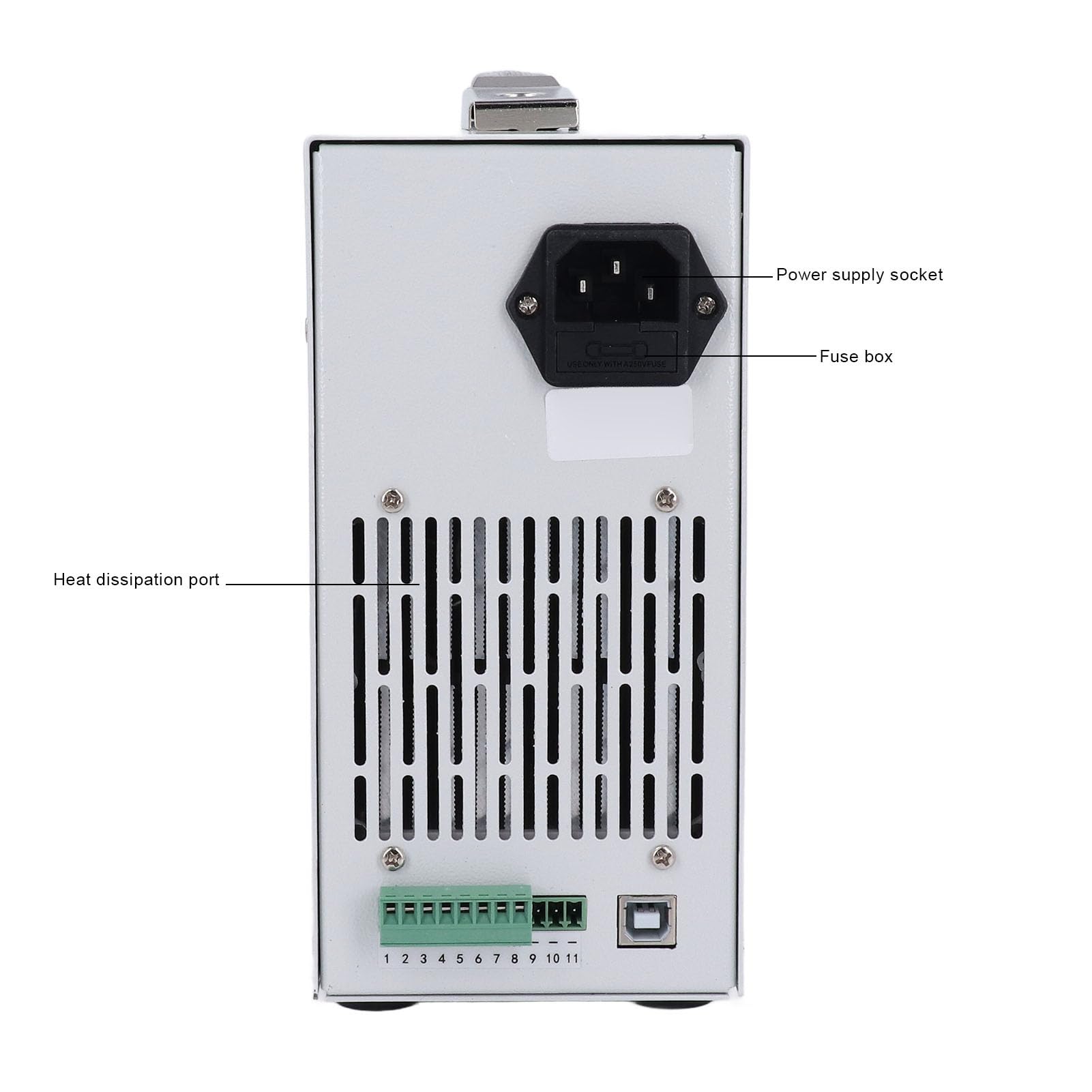 FTVOGUE Programowalny Zasilacz Prądu Stałego Regulowany Zasilacz Prądu Stałego Zmienny 2 Kanały 0–150 V 0–20 A 400 W z Portem USB do Laboratoryjnej Naprawy (wtyczka UE)