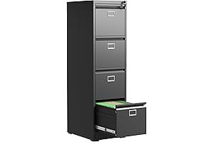 Functional and Secure 4 Drawer Locking File Cabinet for Efficient Document Organization