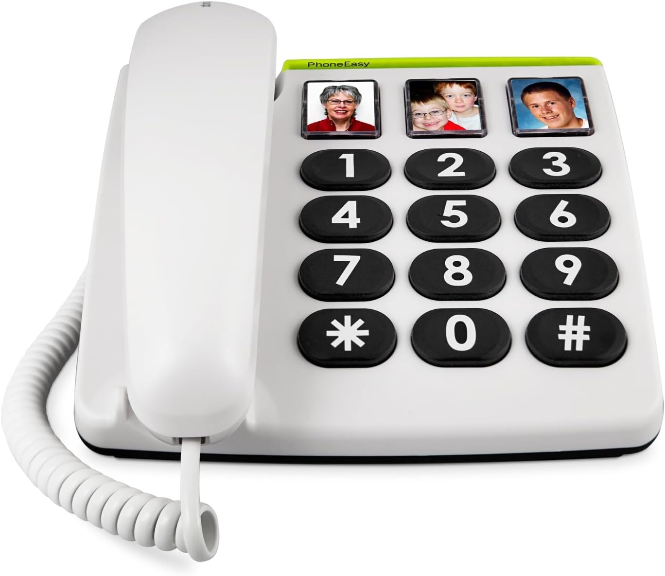 PhoneEasy 331ph Big Button Corded Telephone for Seniors (White)
