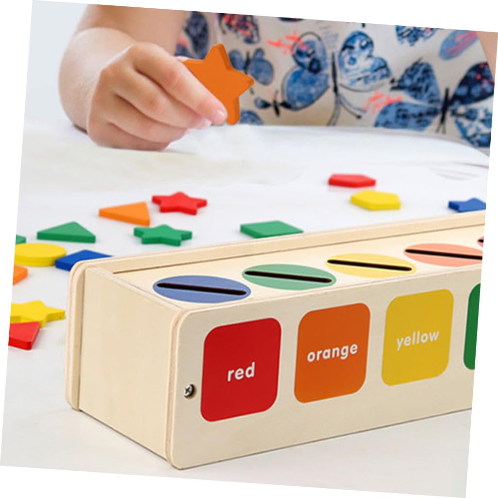 Gatuida Juego de Clasificación de Formas de Madera y Papel para Niños, Desarrollo Cognitivo de Colores y Juego Interactivo para Padres E Hijos