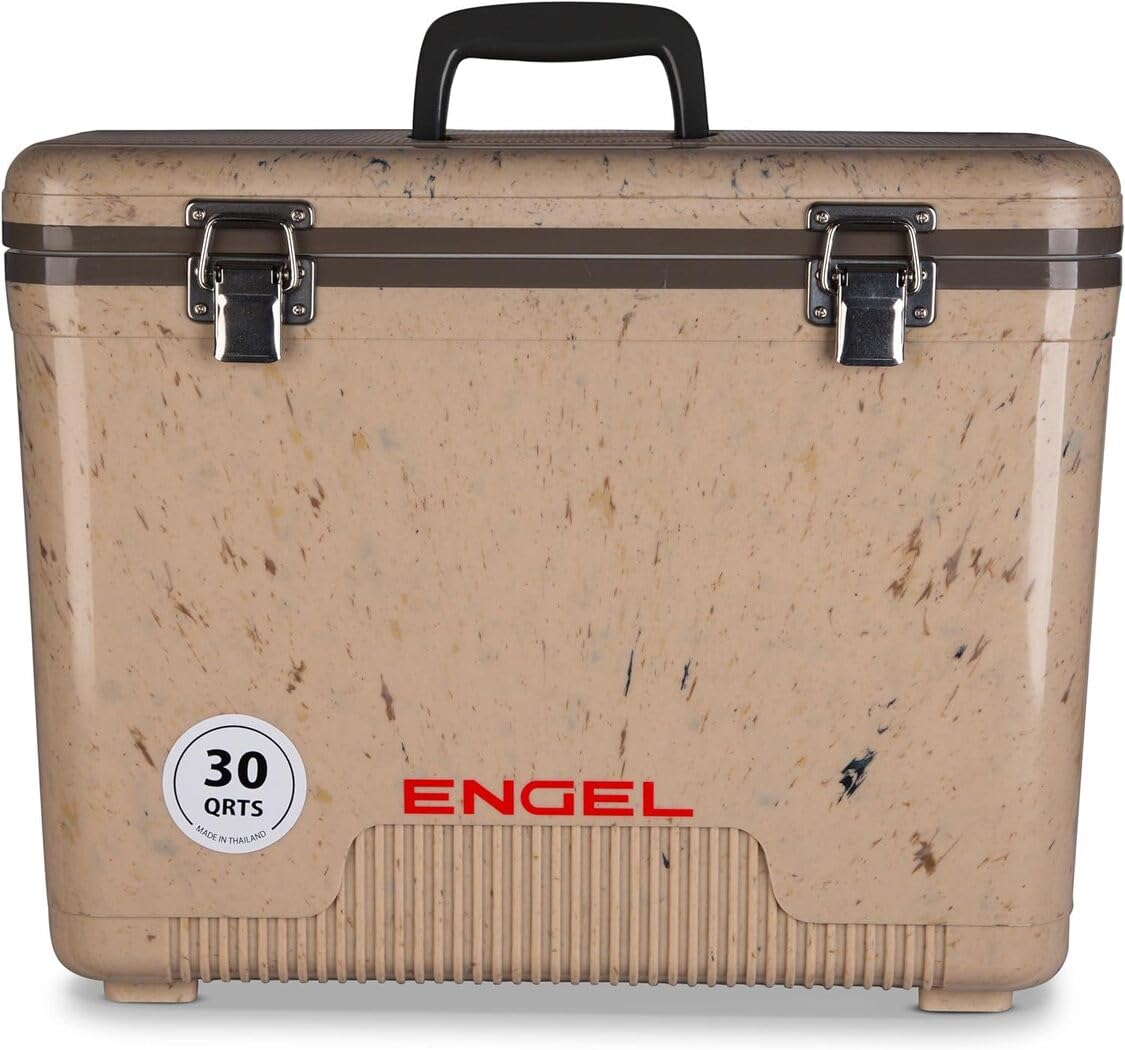 ENGEL Cooler Box 28.4L - Leak-Proof, Drybox Cooler for Camping, Fishing, Hiking,Picnic - Ice Boxes Large Enough for 30 Cans, 42 x 28.6 x 32.4 CM Small Cool Box for Drinks and Food in Grassland Camo — image 1