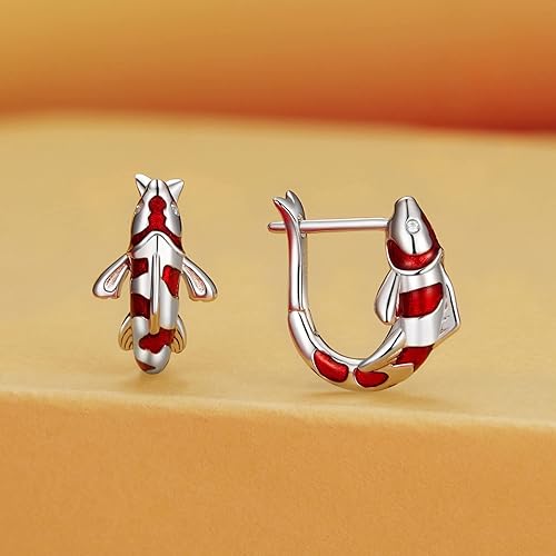 Miniatura 2 de Sterling Silver Earrings VOROCO Cubic Zirconia White Gold Plated Colorful Huggie Small Hoop Earrings, Cute Butterfly Cat Hypoallergenic Earring For
