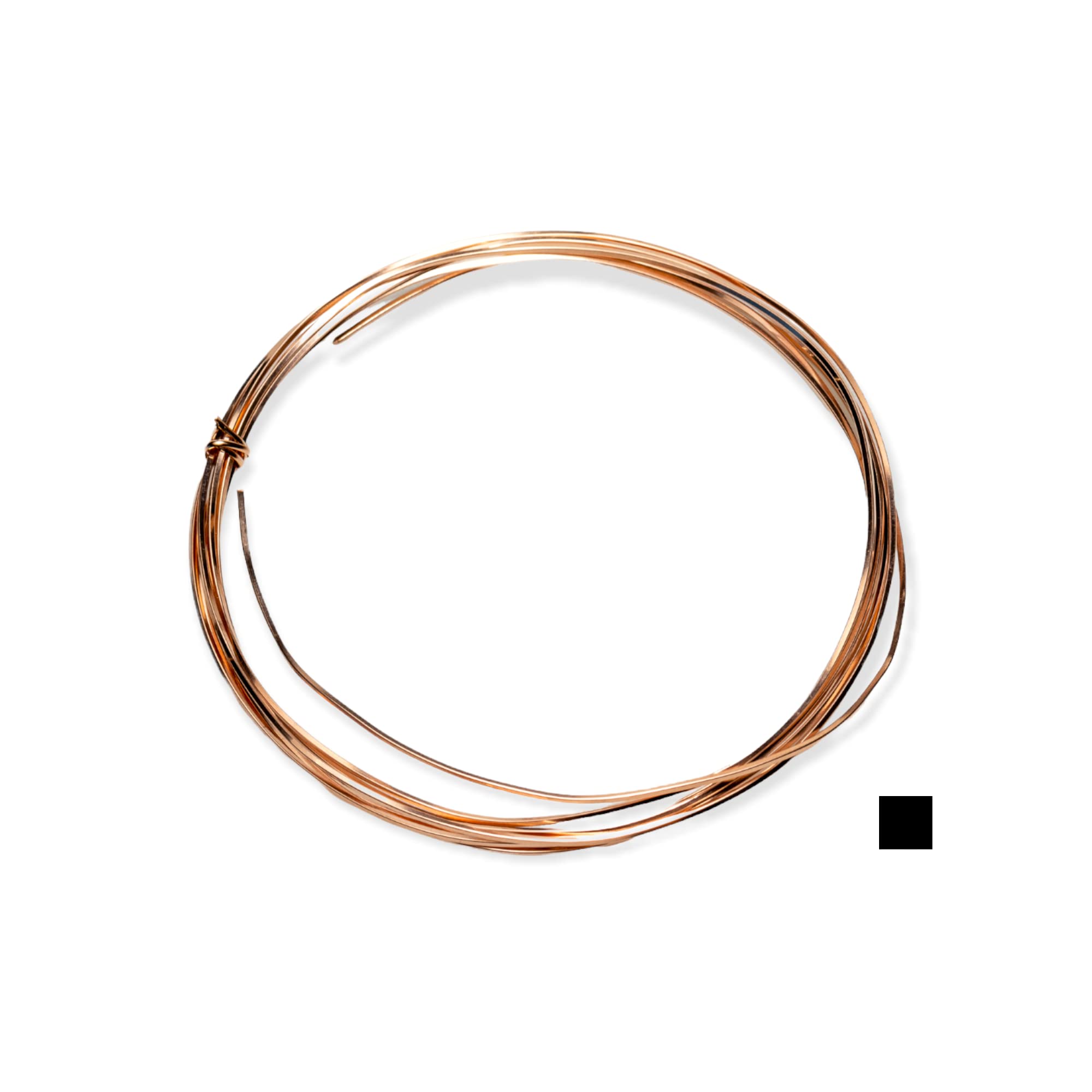 22 Gauge, 14/20 Rose Gold Filled Wire (Square) Half Hard 14K Pink Gold Filled Wire Made in USA - 5FT by CRAFT WIRE