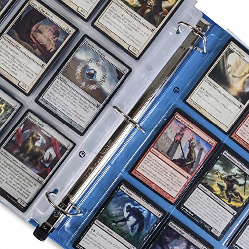 9-Pocket Trading Card Pages, Top-Load - Protective Sleeves For Standard Size Cards - Tcgs, Sports, And Collectible Card Games| Acid-Free Transparent Plastic Sheets For 3-Ring Trading Card Binders #TOP2