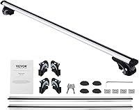 Vista 9 de VEVOR Barras transversales para portaequipajes, barras transversales de aluminio para portaequipajes, riel lateral elevado con hueco, capacidad