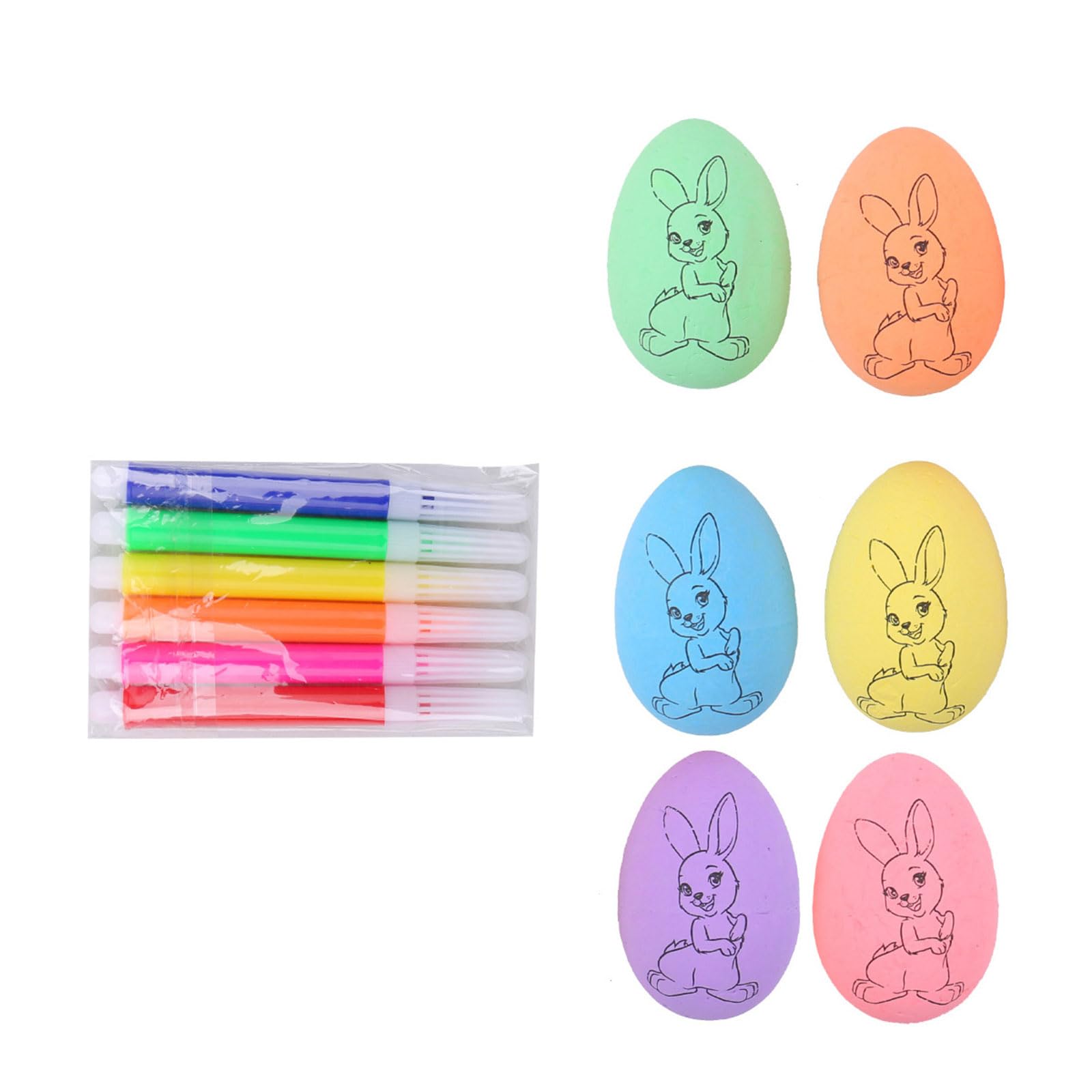 Hsioluted Easters Eggs Crafting Set for Kids Features Sturdy Foam Eggs and Decorative Materials for Festival Projects Supplies Easters Hunt Supplies