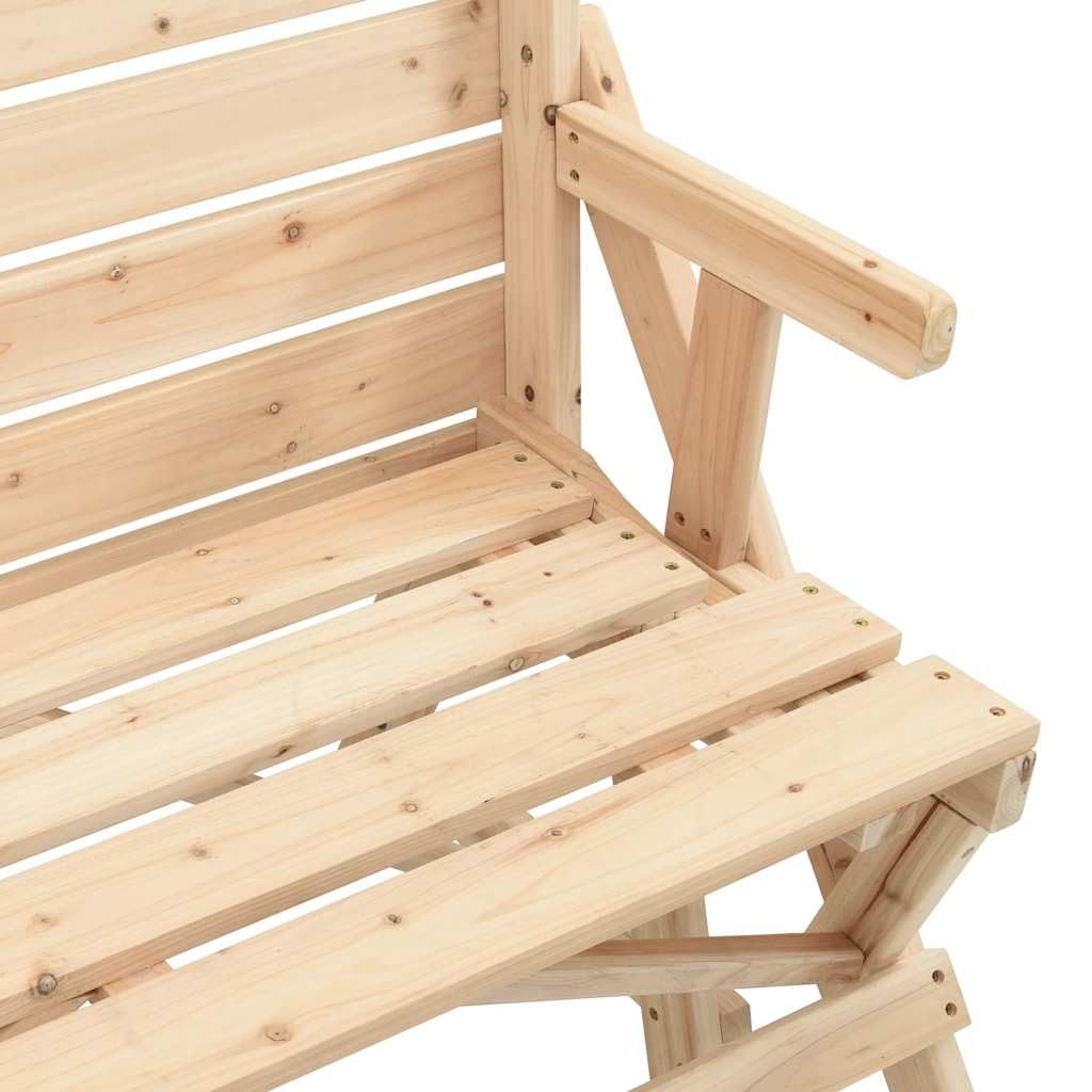 Tavolo da Picnic 2-in-1 Convertibile con Panche in Legno Abete per Giardino Esterno, Design Pieghevole con Schienale, Struttura Robusta Resistente agli Agenti Atmosferici