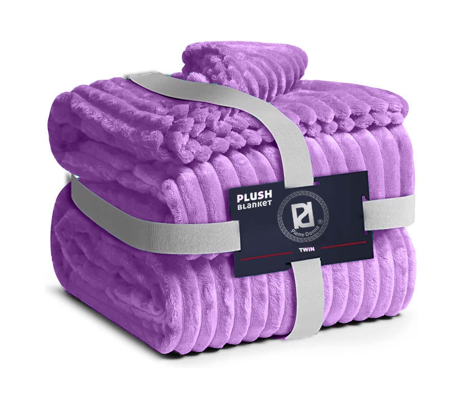 Pierre Donna throw Fleece Blankets Lightweight Anti-Static & Thermal Bed Blanket, 300 GSM Purple Thermal Blanket for Sofa, Cozy Living Room Single Blanket for Bed & Couch (Regal Amethyst, Single)