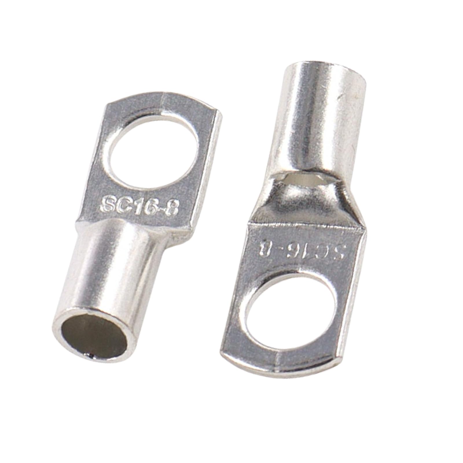 JOYELEC 24Pcs SC16-8 Tinned Copper 16.0mm² Cable Lugs M8 Battery SC Ring Crimp Terminals Connectors for Electric, Auto, Boat, Car,Battery Cable Ends Lugs, Bolt Hole Crimp Terminals Connector