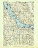 1904 Topo Map of Chautauqua New York Quadrangle Lake Chautauqua (Material: 18' x 24' Matte)