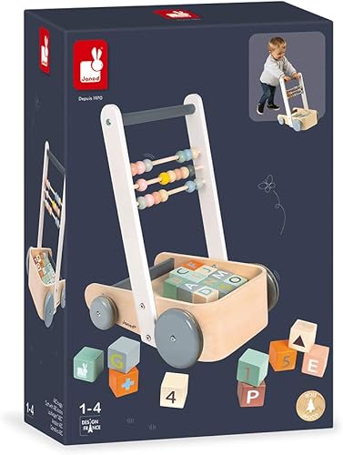 Miniatura 8 de Janod Sweet Cocoon J04408 - Juguete de empuje con 20 bloques ABC - Edades 1+ - J04408