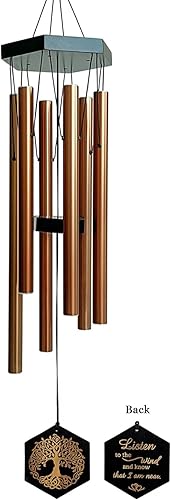 Miniatura 9 de Campanillas de viento de árbol de la vida para exteriores, campanilla de viento conmemorativa en memoria de un ser querido y mascota, regalos de