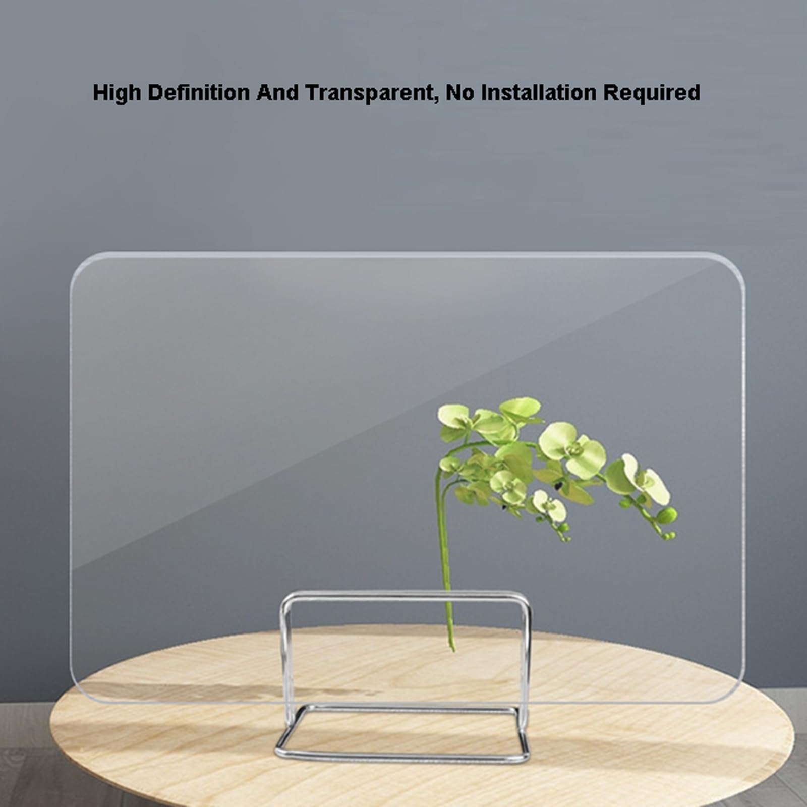 Séparateur de bureau en acrylique transparent – Panneau d'intimité pour Wortats, support en métal, idéal pour la maison et le bureau