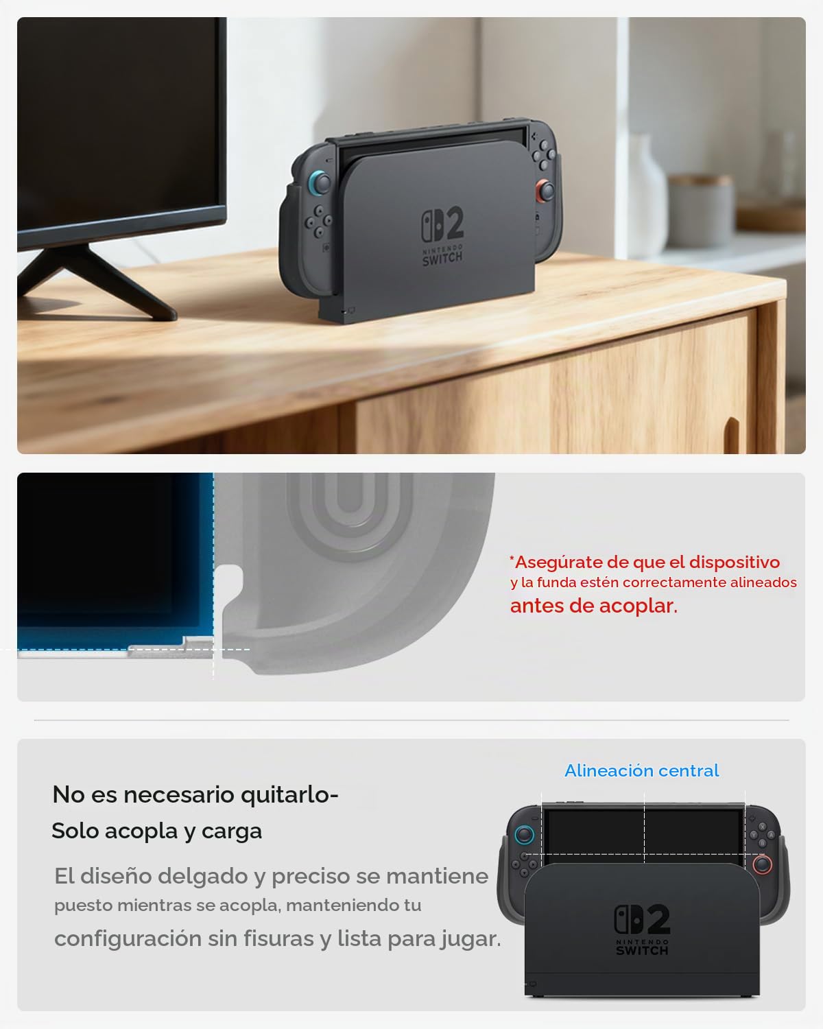 Spigen Funda Ultra Hybrid Compatible con Nintendo Switch 2 (2025), Carcasa para Nintendo Switch 2 - Frost Black