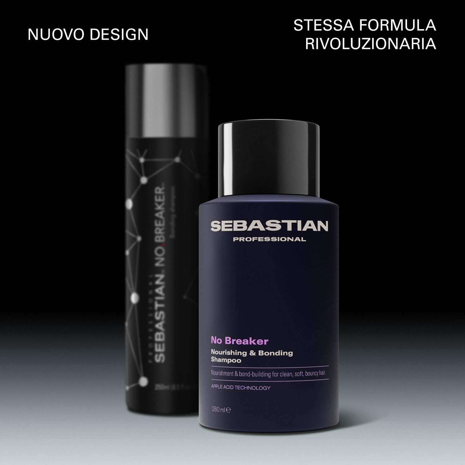 Sebastian Professional No Breaker Nourishing & Bonding Shampoo – Shampoo detergente e nutriente con acido malico per capelli morbidi, forti e luminosi, 280ml
