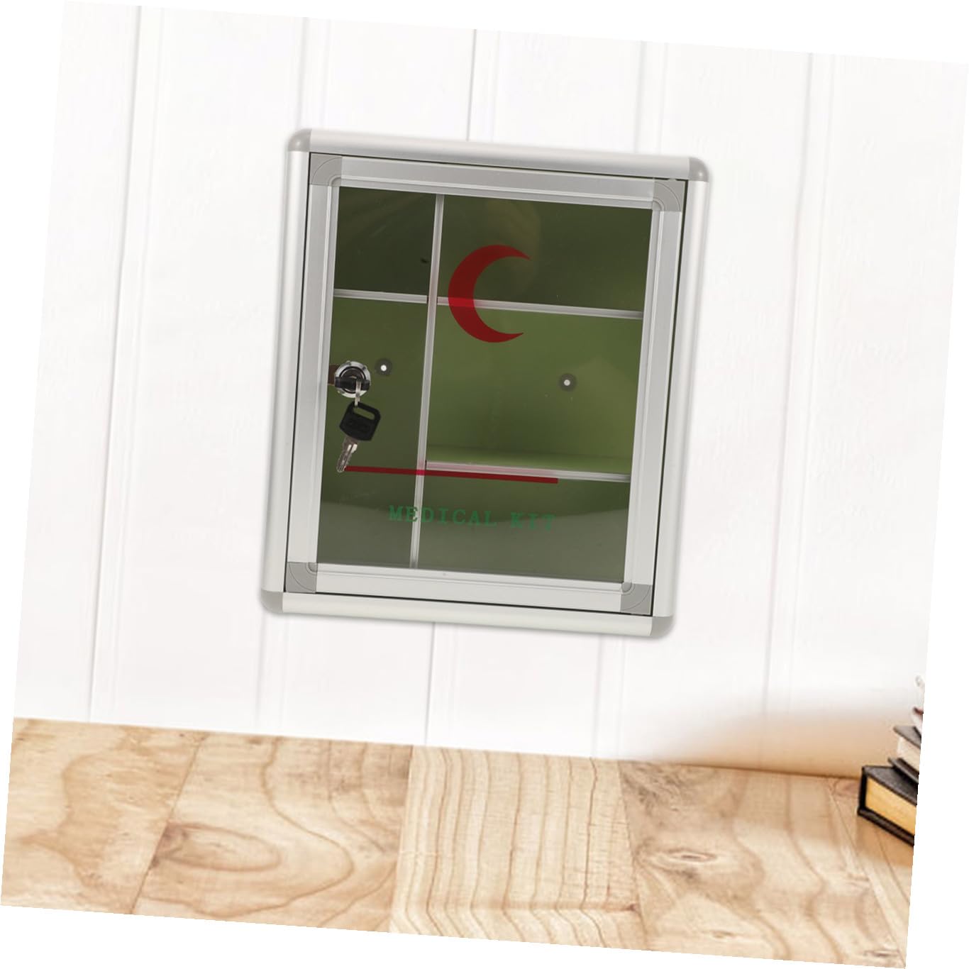PRETYZOOM Caja De Almacenamiento De con Cerradura Caja De Seguridad para Organizador Hogar Montable La Pared para Kit Primeros Auxilios