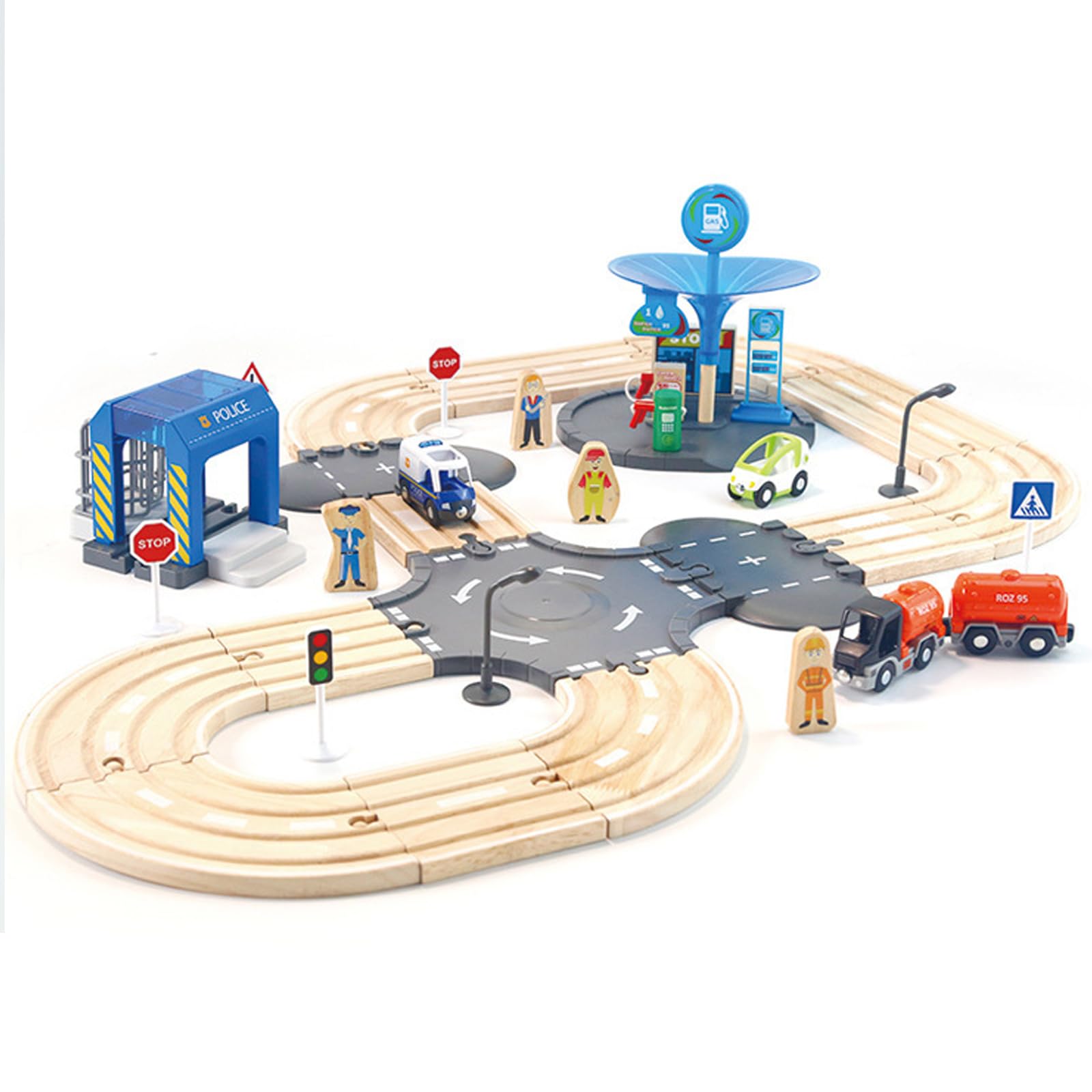 Wooden Train with Tracks (3)