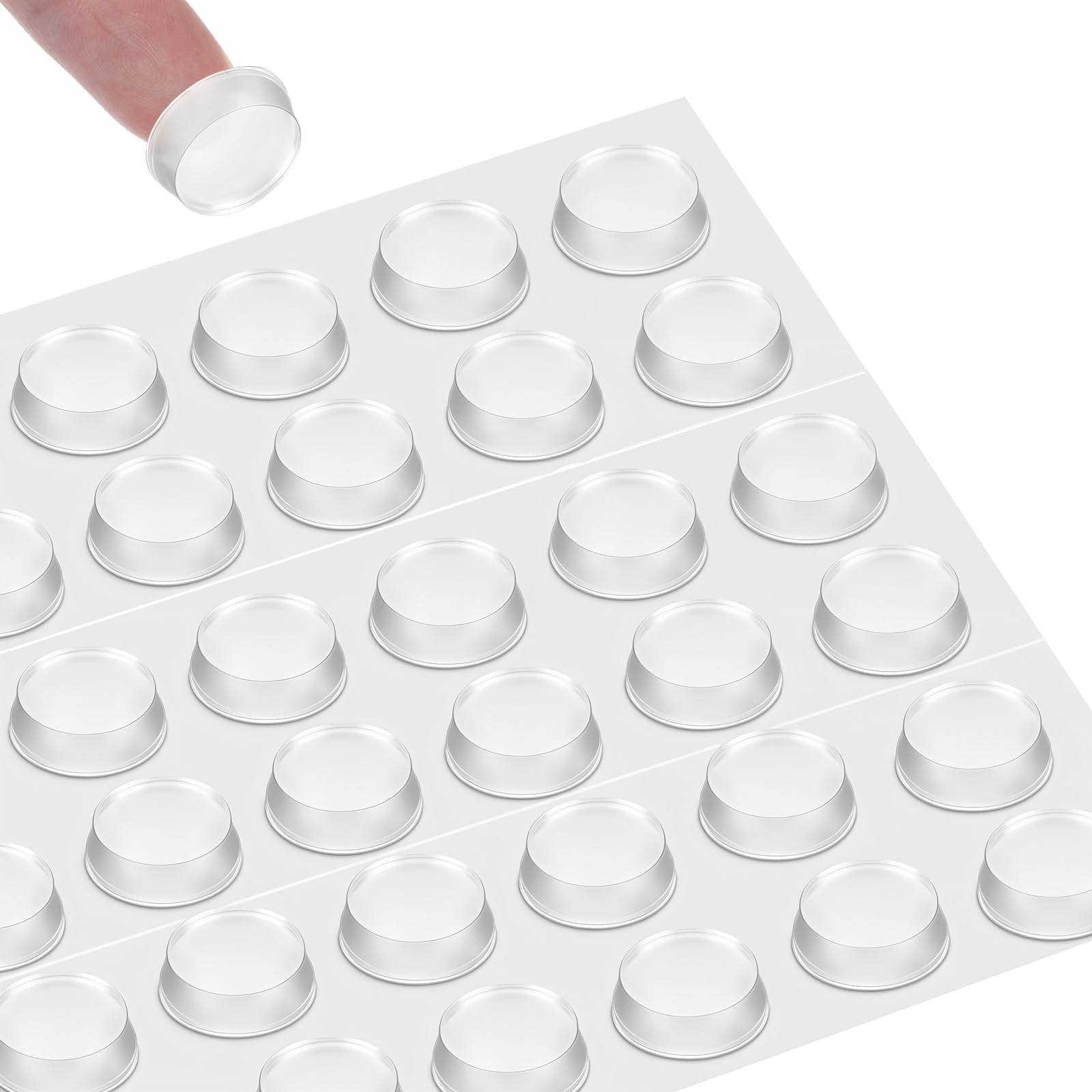 36Pcs Clear Adhesive Rubber Feet Rubber Pads for Glass Table Top