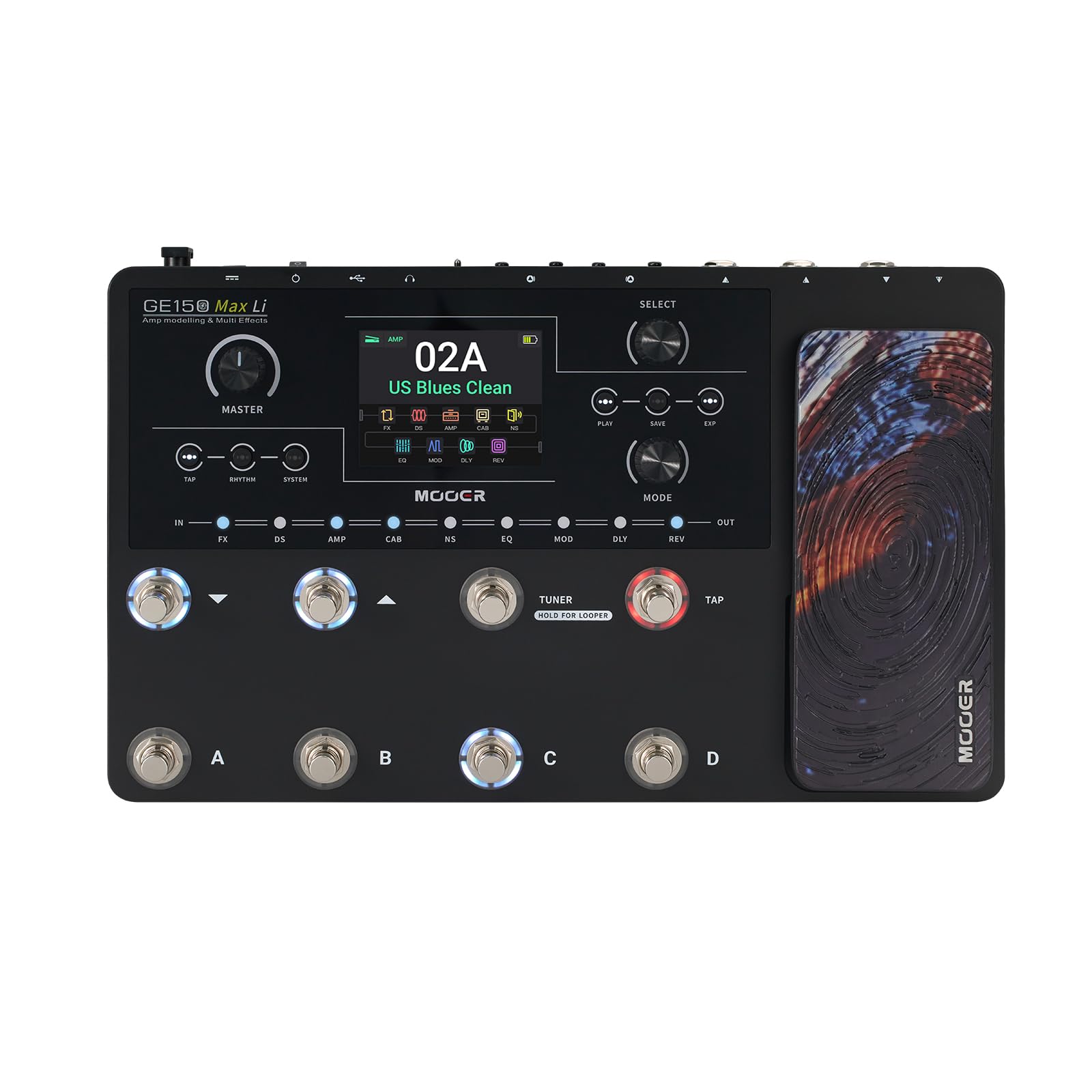 Mooer GE150 Max LI Multi Effects - Pedale, con batteria