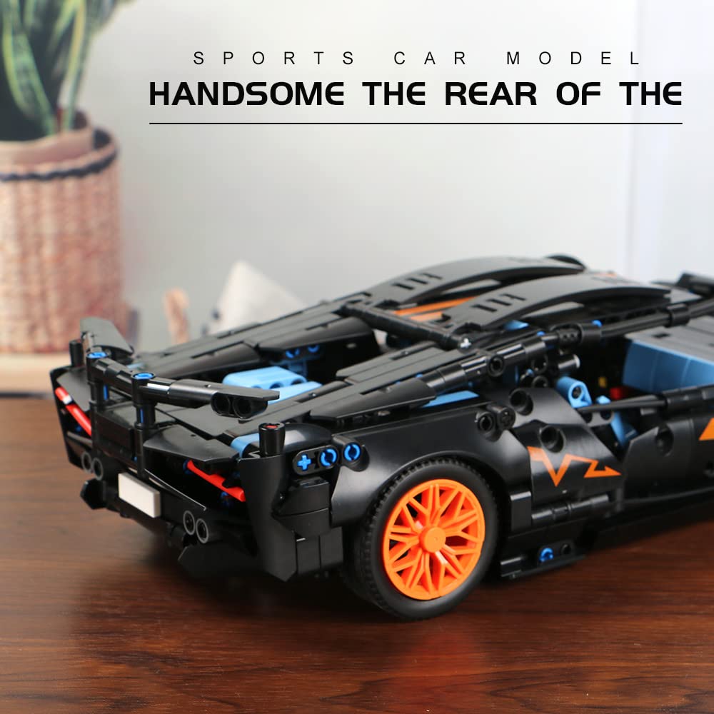 RiceBlock Sports Car Building Blocks Toys Boys or Adults Kits,1:14 Super Racing Car Building Kit Model for Boys & Adult Age 8-12(Compatible with Lego Sets)