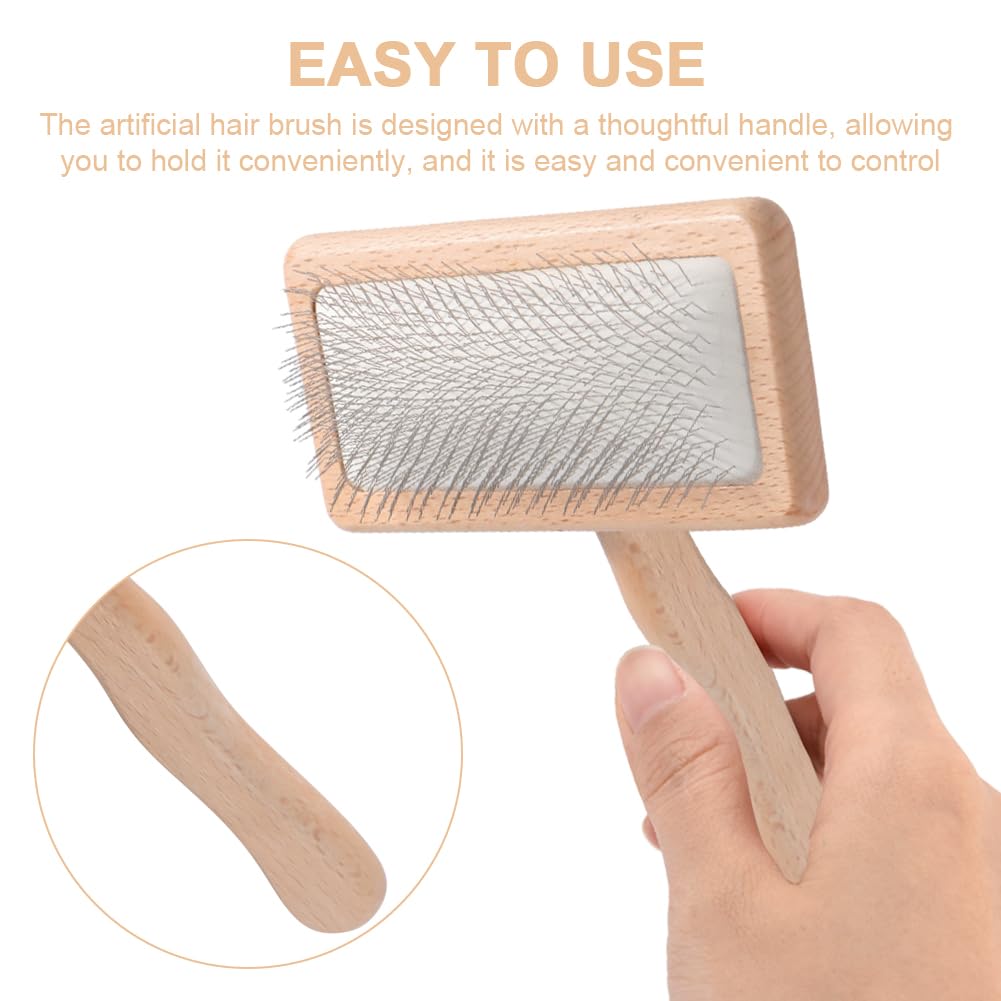 Tongdejing 2pcs Wool Carders, Air Cushion Hand Carders Wool Needle Felting Brush Slicker Brush Comb Grooming… - Image 4