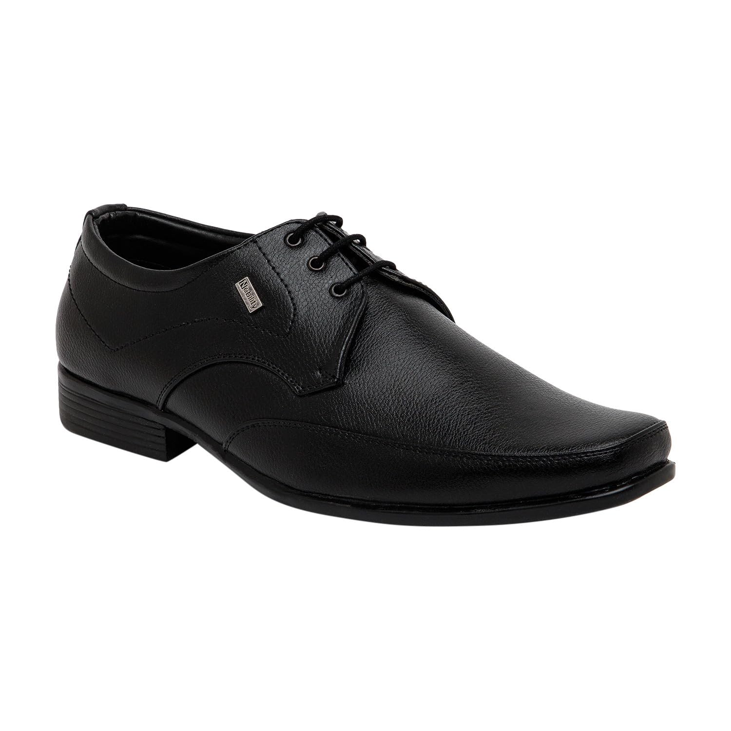 NOBILITY Faux Leather Black Formal Lace Up Shoes for Men | Comfortable Walking || Classic Design || Breathable || Slip Resistant |