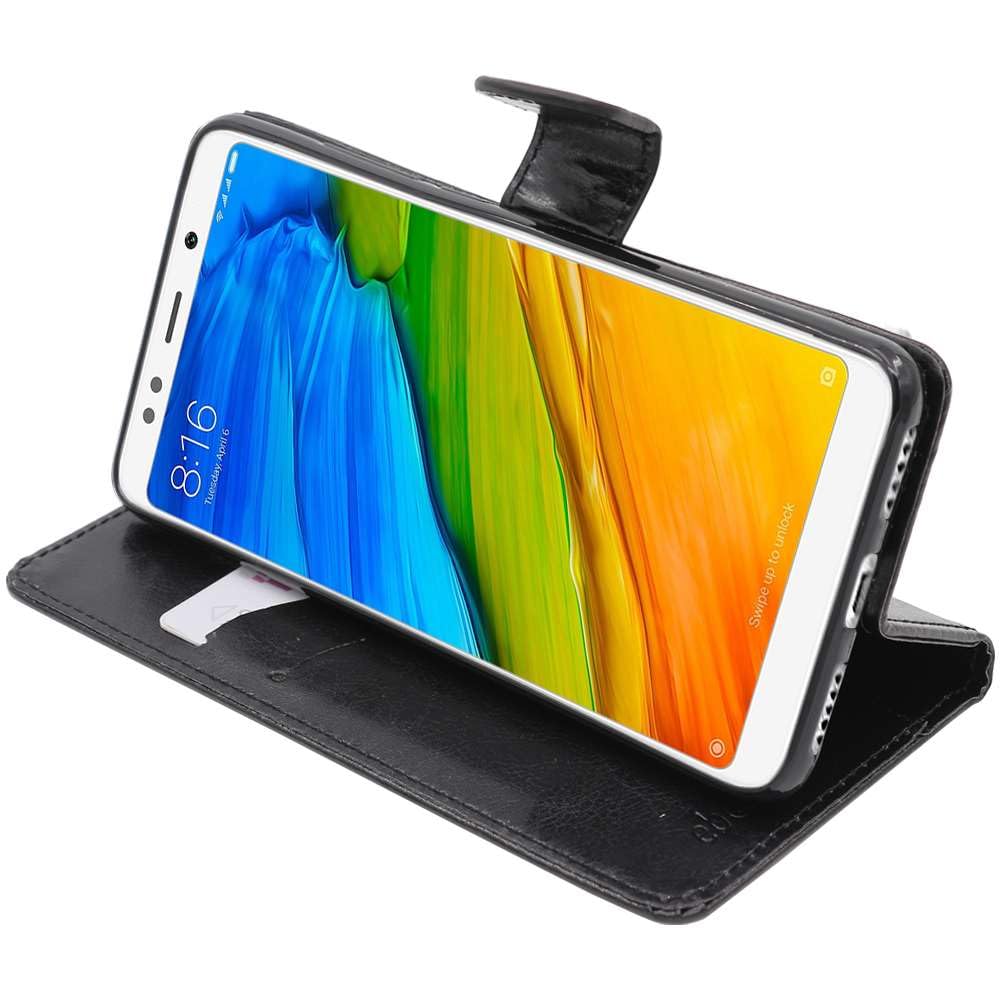 EbestStar Cover Libro Portafoglio Per Xiaomi Redmi Note 13 Pro 5G – Pelle PU Con Slot Carte + Vetro Temperato Incluso – Nero - 4