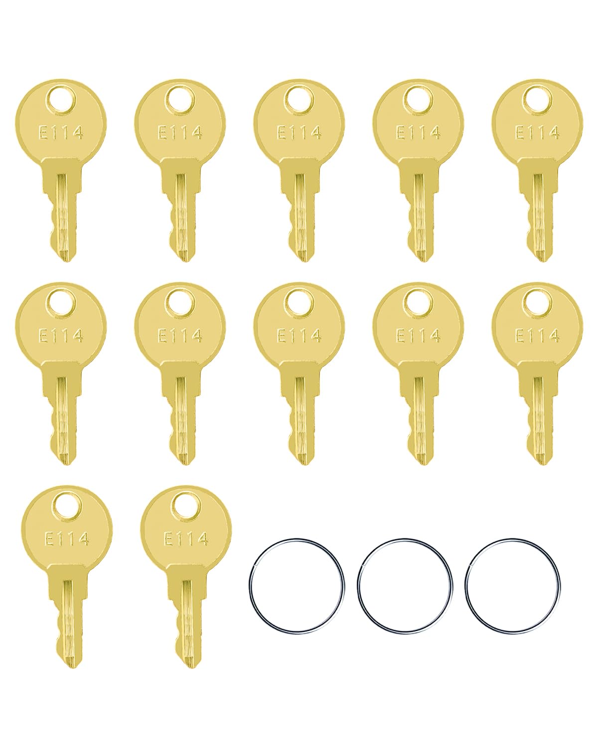 12 Pack E114 Toilet Paper Dispenser Key, Toilet Tissue Dispensers & Soap Key Replacement