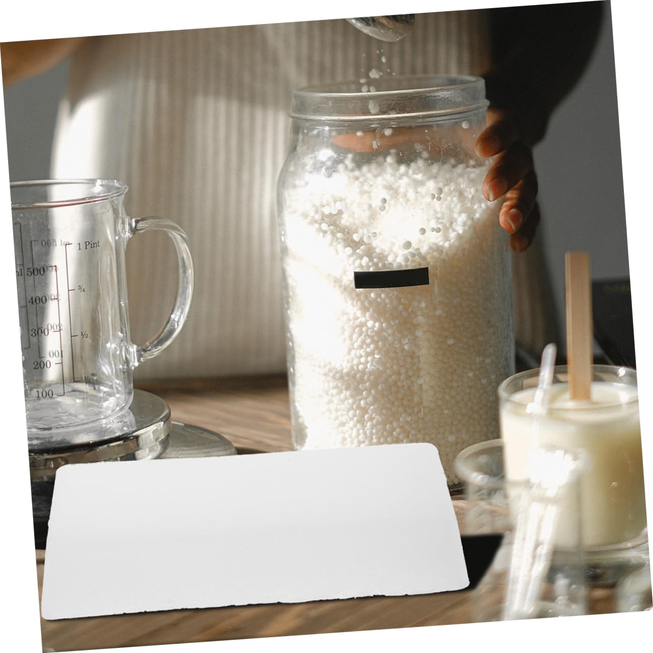 OSOLADY 2pcs Stone Polishing Wax Kit Solid Wax for Marble Granite Polishing Easy Application Buffing Bars Protective Barrier Against Stains Scratches Professional Finish for Stone Surfaces