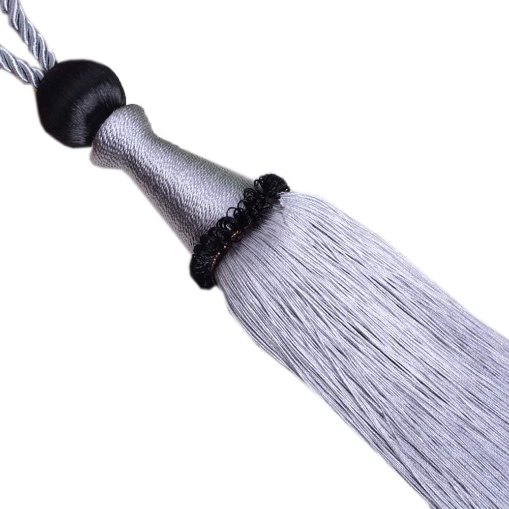 1 Pair European Style Simple Curtain Bandage Rope Luxurious Curtain Accessory Decorative Tassels Curtain Tebacks Holdbacks (Dark Purple)