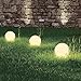 Produktbild 3x LED-Solar-Aussen-Garten-Kugel-Leuchte-Lampe Marla D: 15cm mit Erdspieß, IP44 Solar-Boden-Wege-Rasen-Terrassen-Balkon-Treppen-Pool-Teich-Deko-Party-Mauer-Leuchte-Lampe