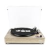 JAM Sound Stream Turntable, Portable Wireless Vinyl Record Player, Bluetooth, USB Connection, RCA Output, Aux-In, 3 Speed RPM, Dust Cover - Woodgrain JAM Sound Stream Turntable, Portable Wireless Vinyl Record Player, Bluetooth, USB Connection, RCA Output, Aux-In, 3 Speed RPM, Dust Cover - Woodgrain