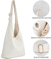 Vista 4 de Montana West - Bolso para mujer tipo hobo, ultra suave, plegable, con monedero