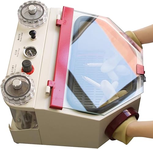 Miniatura 9 de Máquina pulidora doble dental del lanzador de arena de la pluma gemela del chorro de arena de la pluma fina con la lámpara