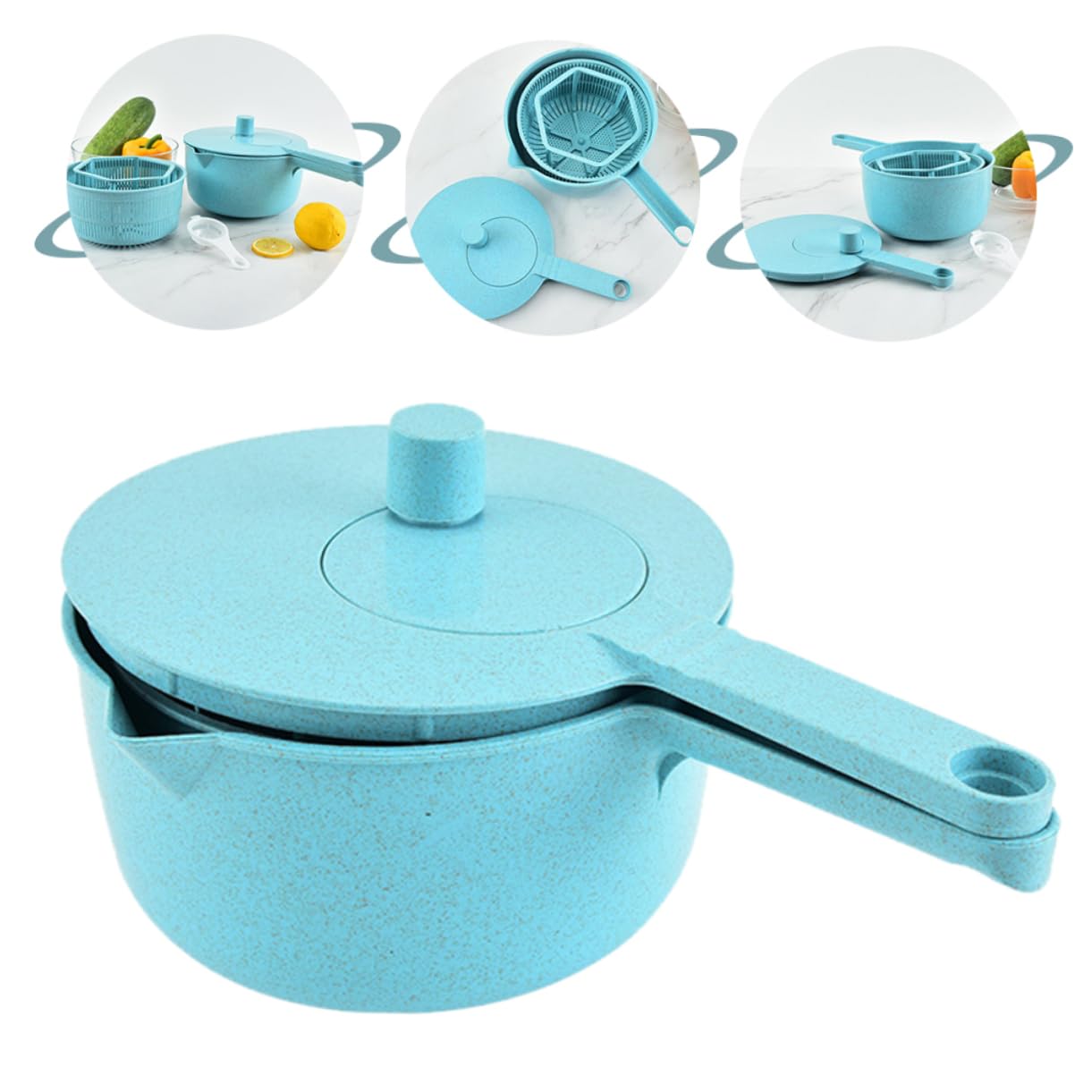 HOLIDYOYO Fruit Vegetable Manual Draining System for Quick Drying Kitchen Tool for Washing and Draining Salad Fruits and Vegetables