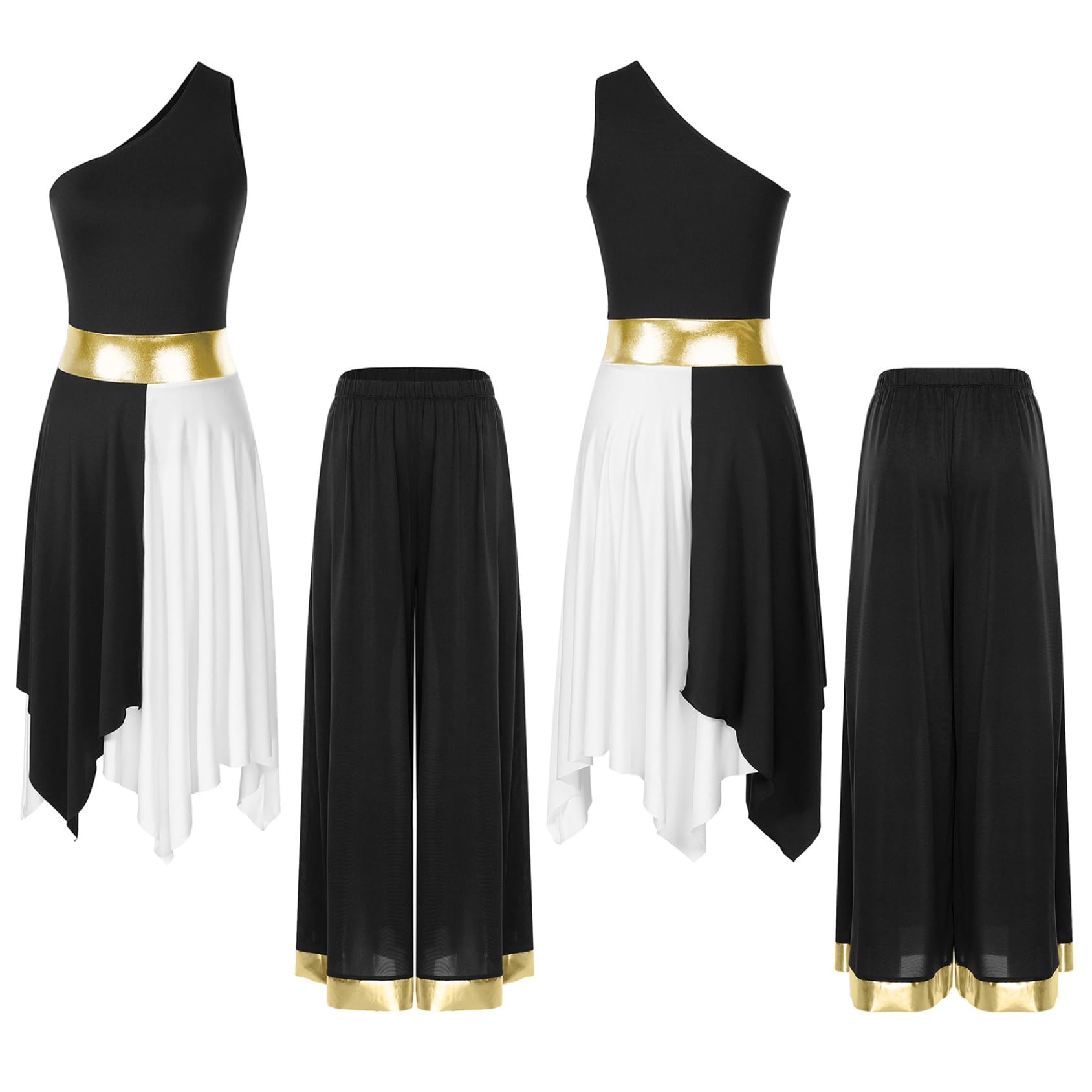 Tenue de danse liturgique confortable une épaule pour communion et concert