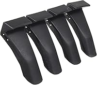 Vista 1 de Generic Juego de 4 piezas de plástico negro insertos de abrazadera de mordaza protector de llanta de rueda protectores para cambiadores de neumáticos