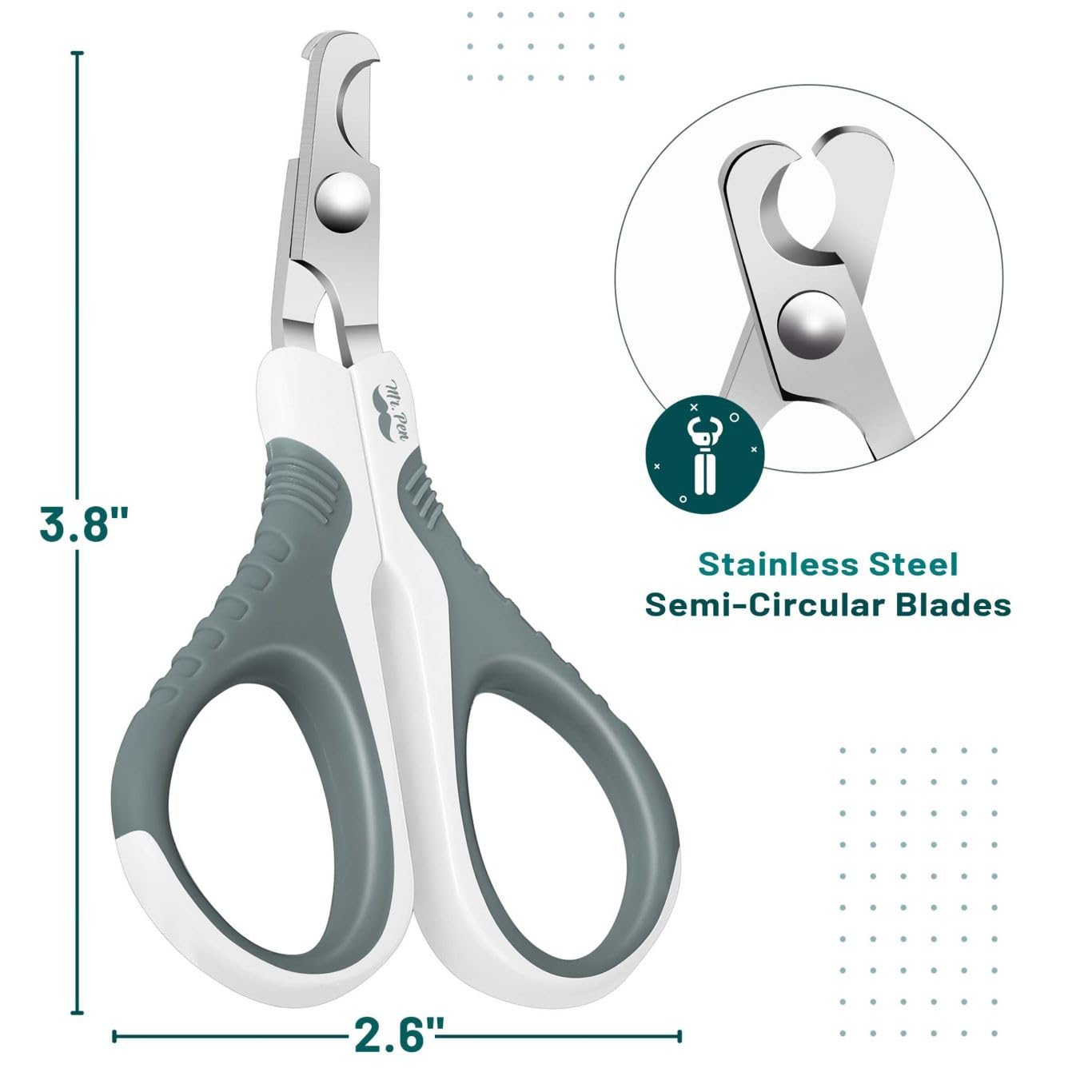 Mr. Pen Cat Nail Trimmer - Cat Nail Clippers - Olive - Stainless Steel Blades - Safe & Easy Nail Trimming for Cats of - image 2