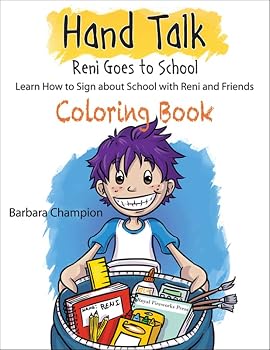 Staple Bound Hand Talk: Reni Goes to School Coloring Book