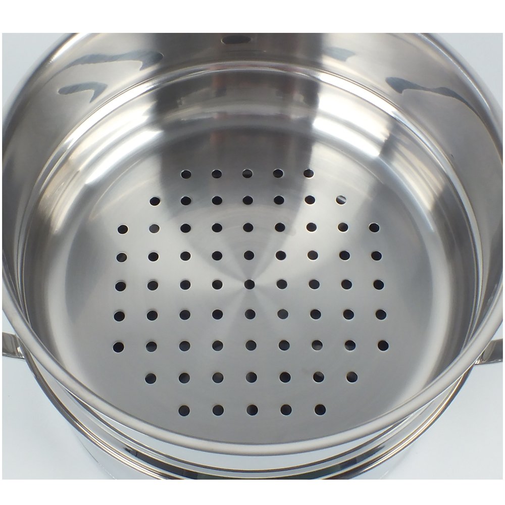 kela 10994 cuiseur Vapeur 3 pièces à superposer, Acier Inoxydable 18/10, diamètre 20 cm, 3 litres, 'Cailin' Taille Unique