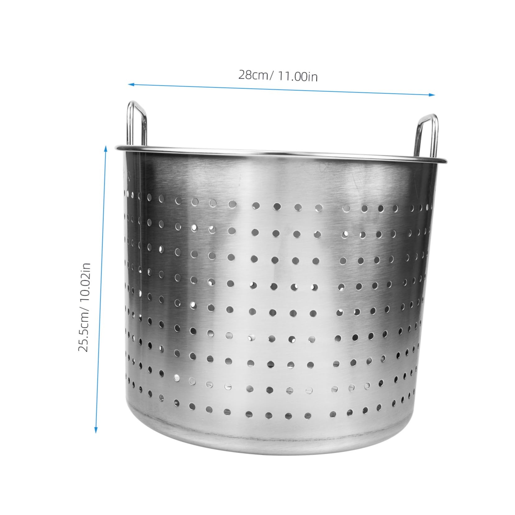 Mobestech Olla Agujereada para Cocer Mariscos y Carnes Fácilmente para Cangrejos de Río de Acero Inoxidable Mango Diseño Pulido y Superficie Lisa